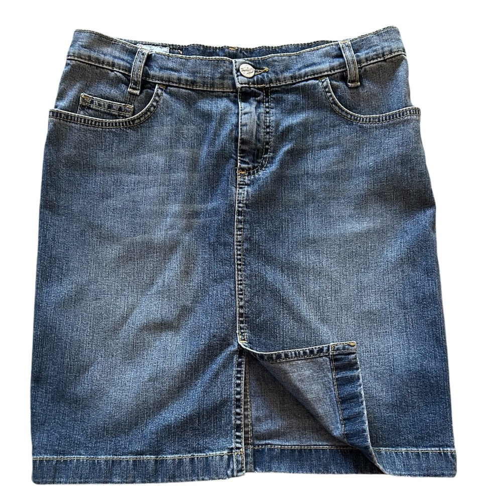 Lacoste Women’s Denim Skirt with Signature Crocodile